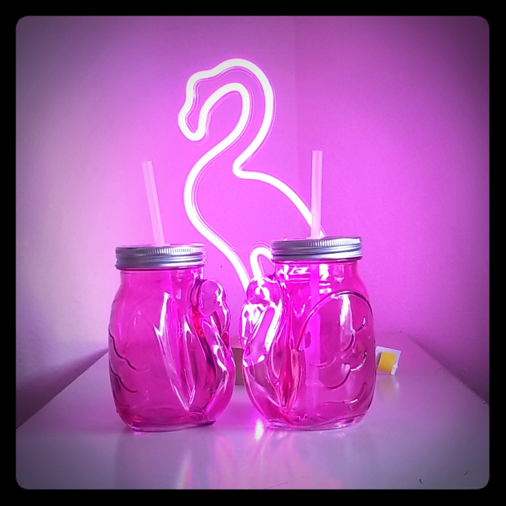 Flamengo tumbler mason jar lid straw included